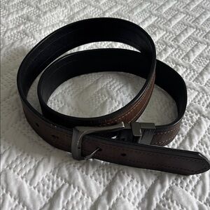 Levis Reversible Belt Black Brown Buckle Size L Mens Leather